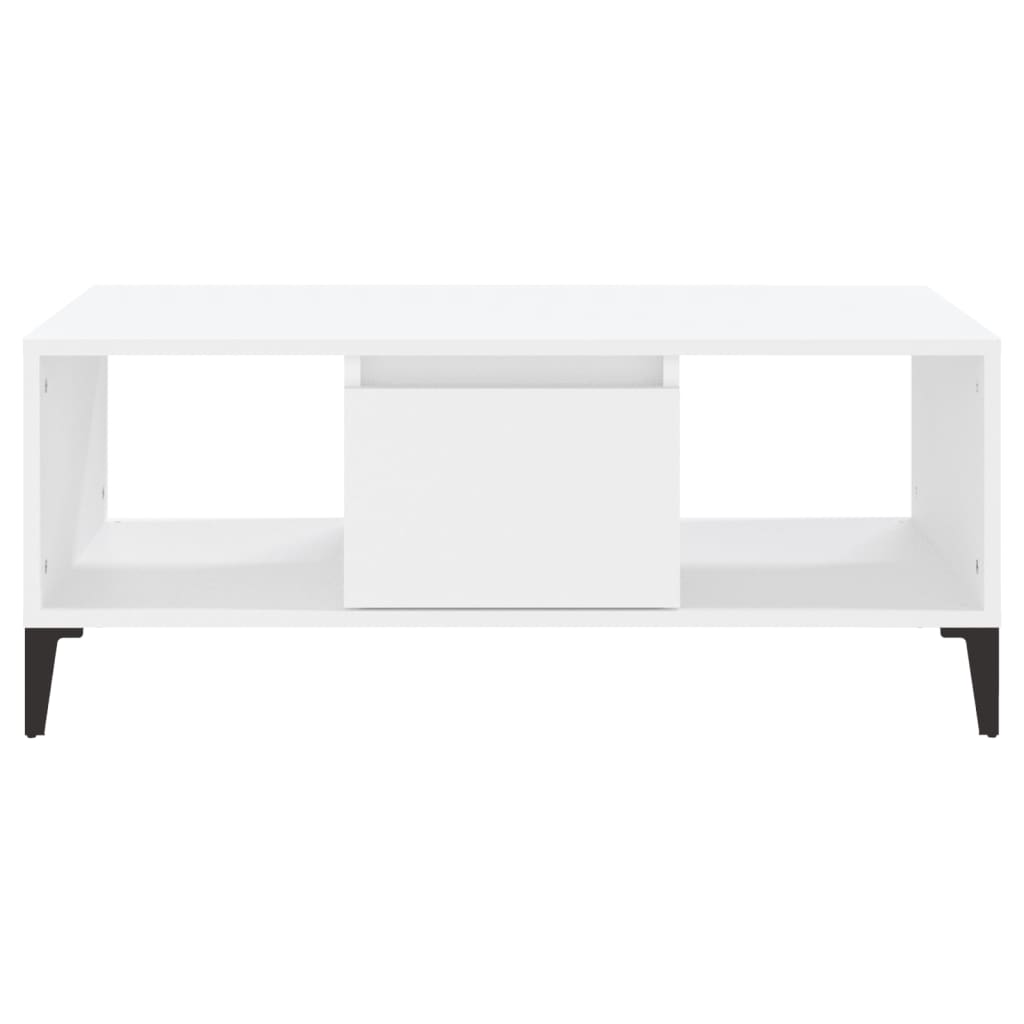 vidaXL Mesa de centro 90x50x36,5 cm derivados de madeira branco