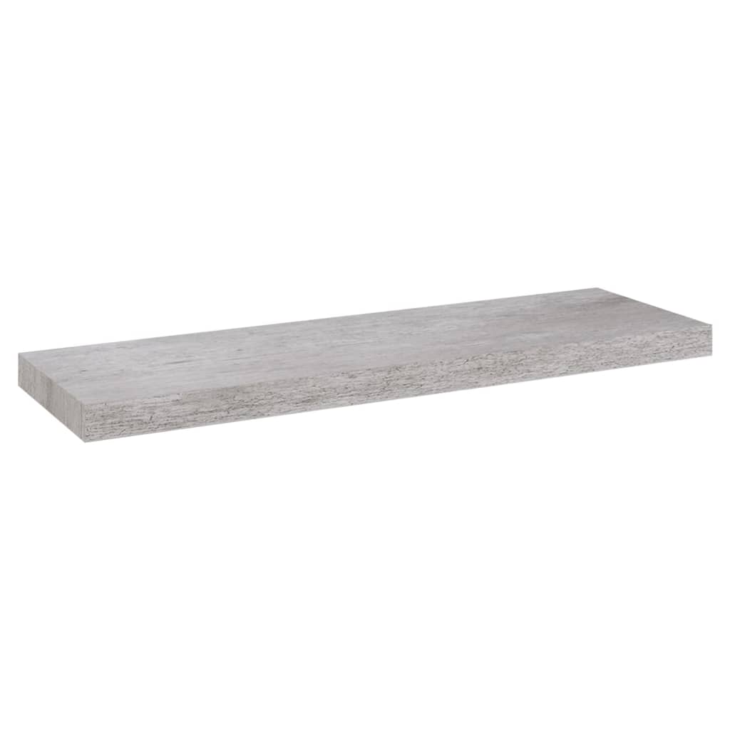 vidaXL Prateleiras de parede 4 pcs 80x23,5x3,8cm MDF cinzento-cimento