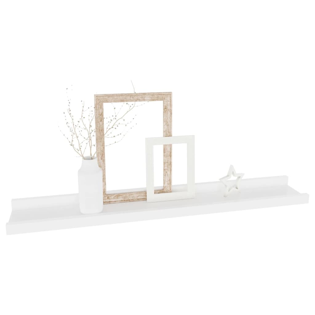 vidaXL Prateleiras de parede 4 pcs 60x9x3 cm branco