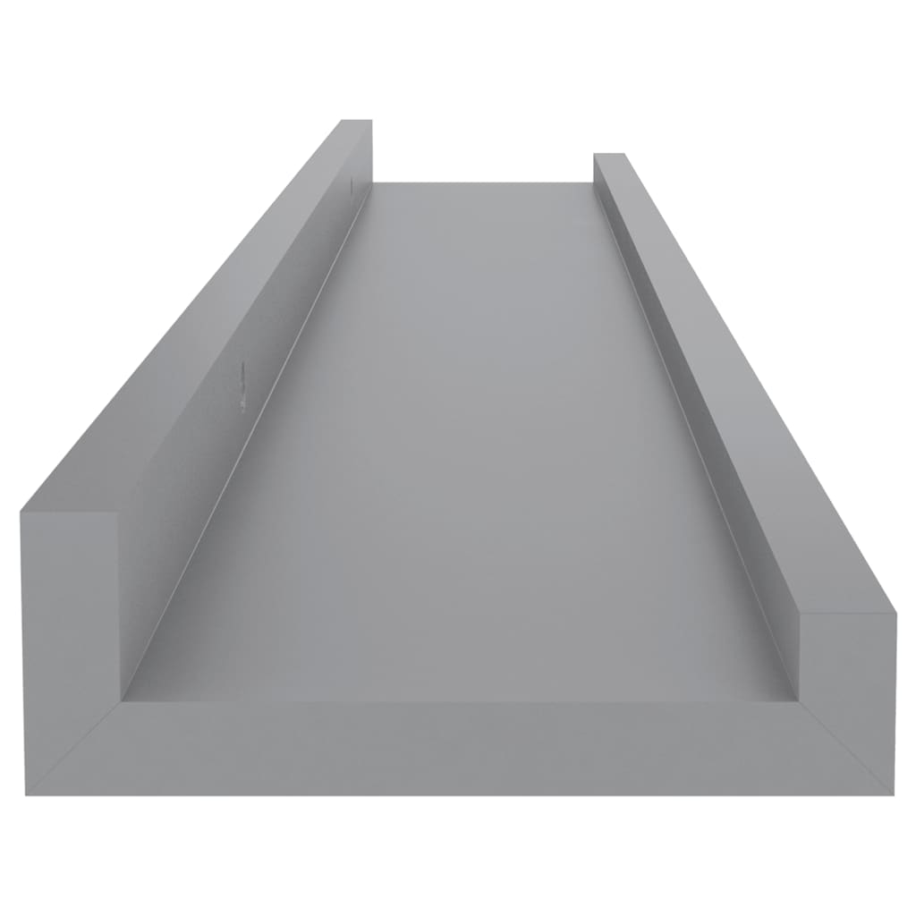 vidaXL Prateleiras de parede 4 pcs 60x9x3 cm cinzento