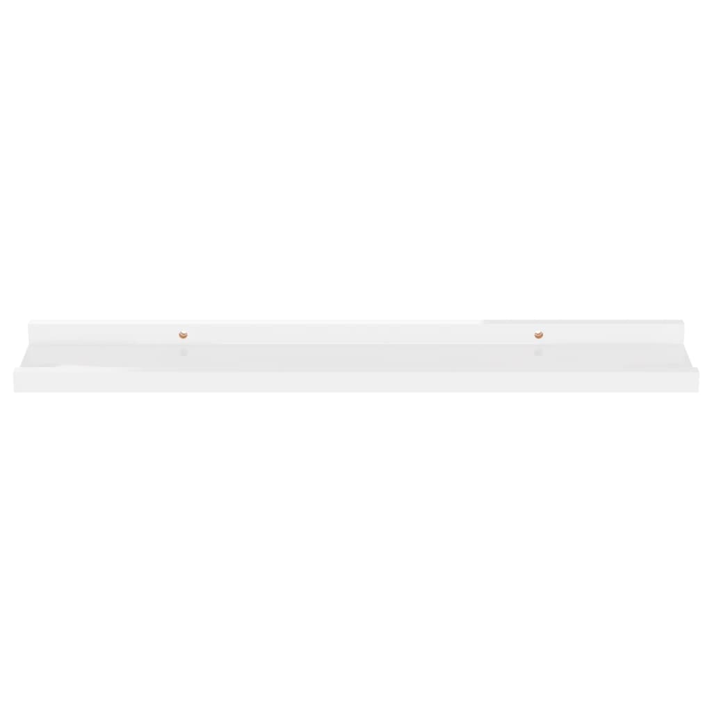 vidaXL Prateleiras de parede 4 pcs 60x9x3 cm branco brilhante