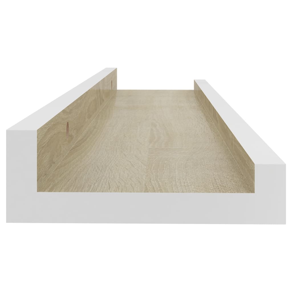 vidaXL Prateleiras de parede 4 pcs 40x9x3 cm branco e carvalho sonoma