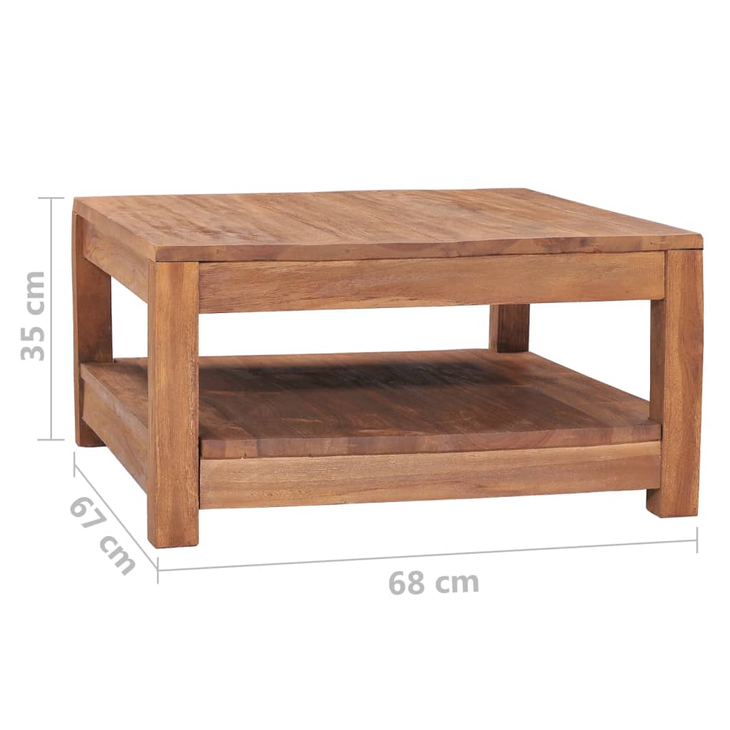 vidaXL Mesa de centro 68x67x35 cm madeira de teca maciça