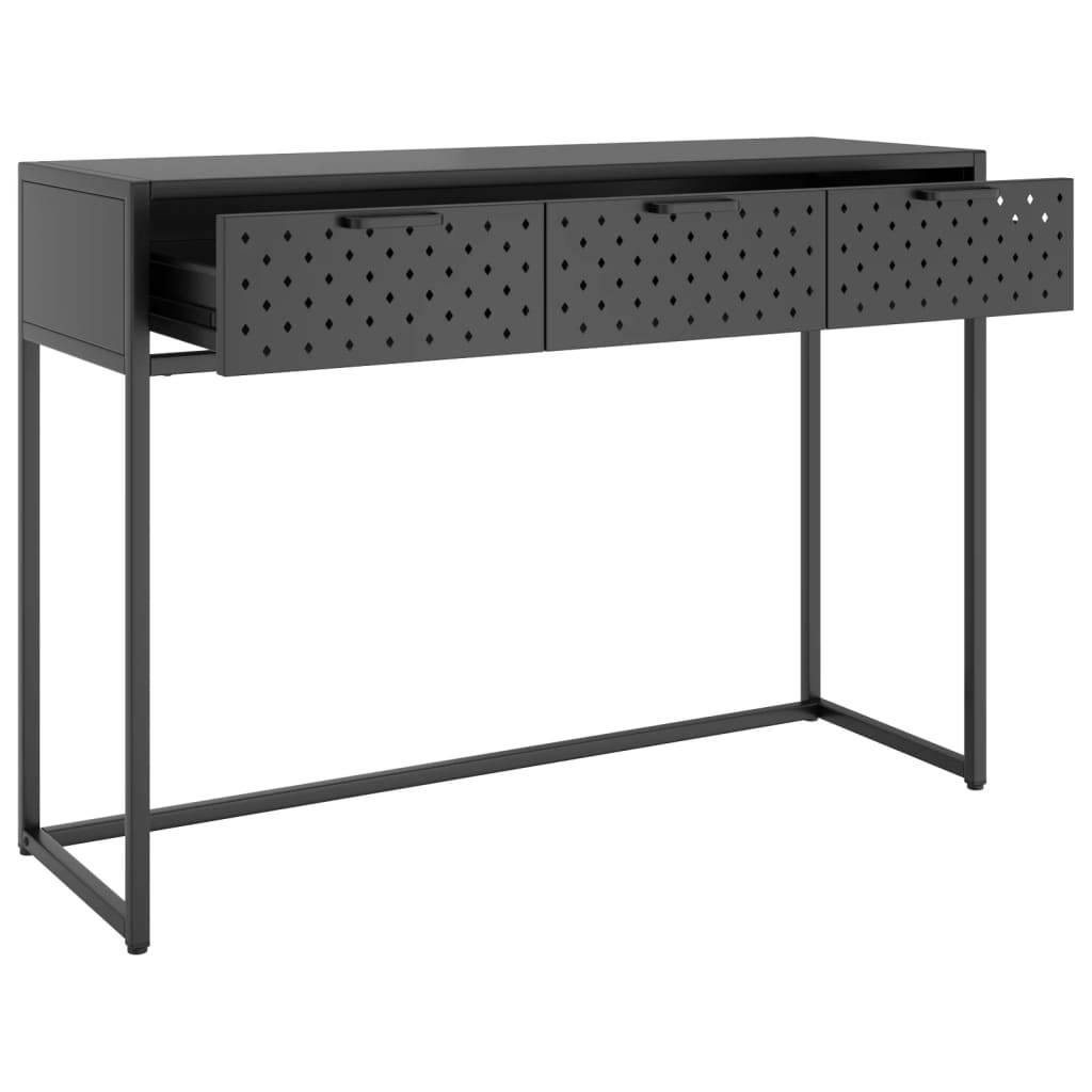 vidaXL Mesa consola 106x35x75 cm aço antracite