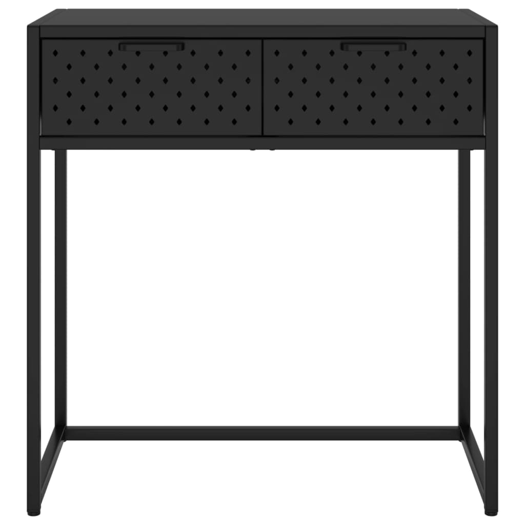 vidaXL Mesa consola 72x35x75 cm aço preto