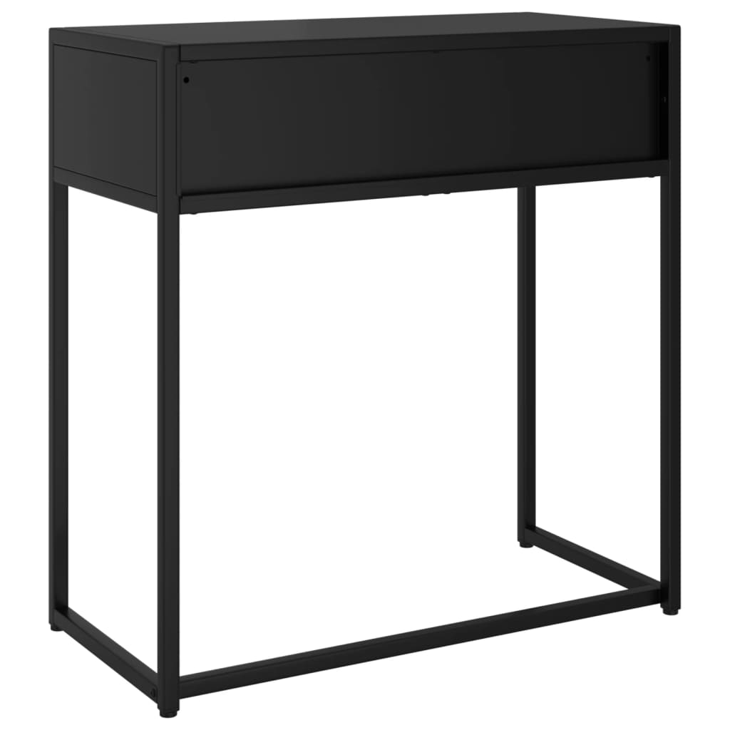 vidaXL Mesa consola 72x35x75 cm aço preto