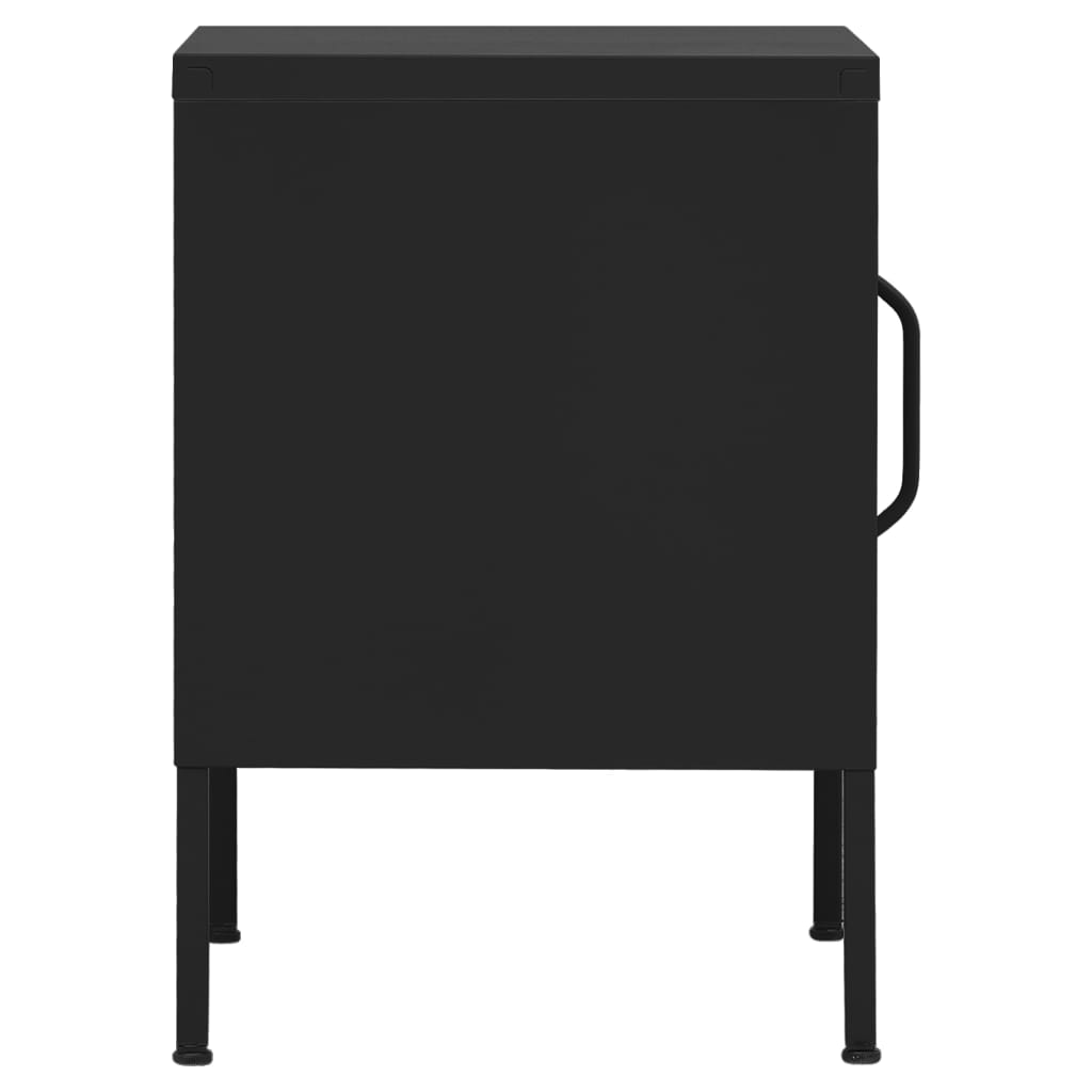 vidaXL Mesa de cabeceira 35x35x51 cm aço preto