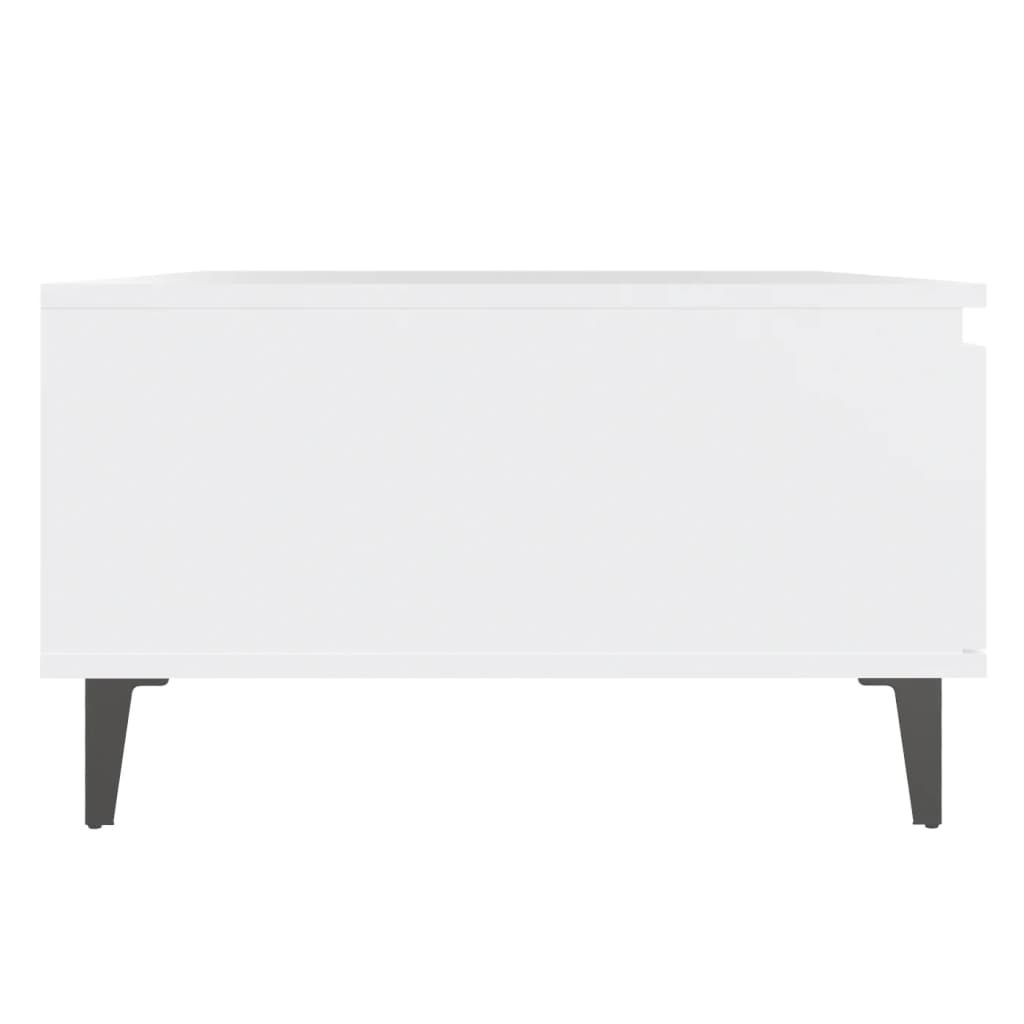 vidaXL Mesa de centro 90x60x35 cm contraplacado branco