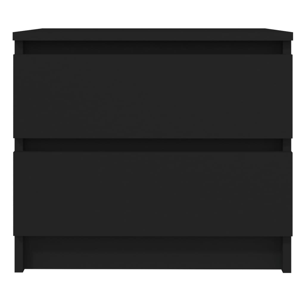 vidaXL Mesa de cabeceira 50x39x43,5 cm contraplacado preto