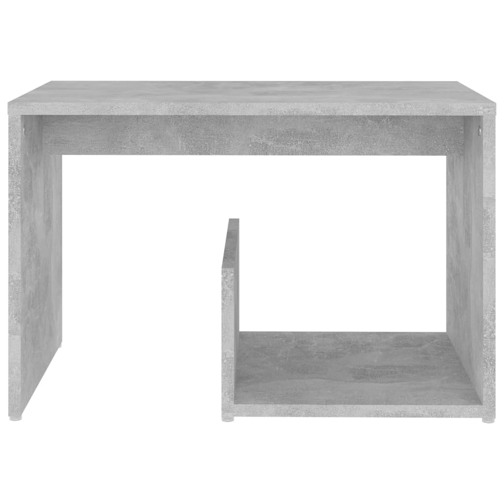 vidaXL Mesa de apoio 59x36x38 cm contraplacado cinzento cimento