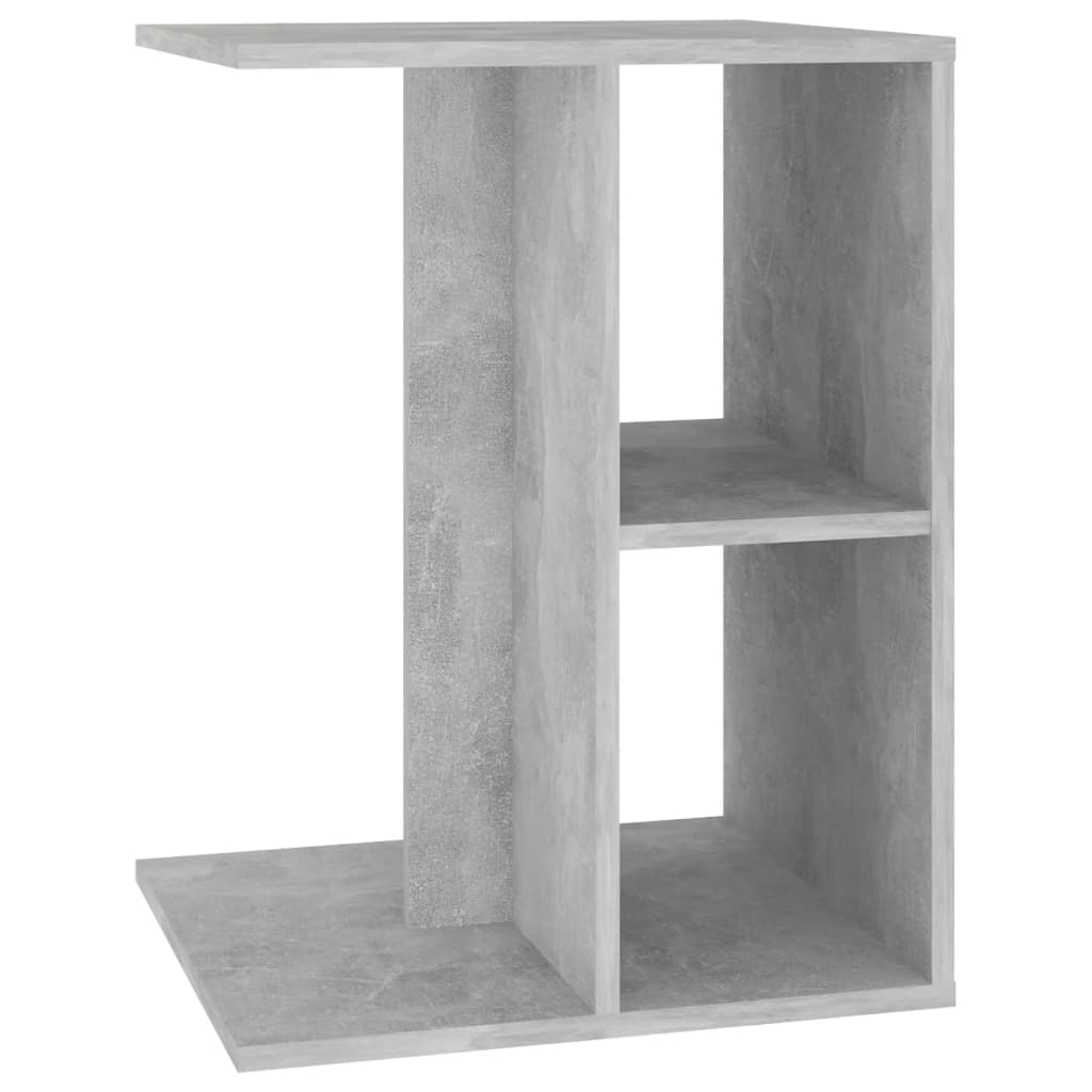 vidaXL Mesa de apoio 60x40x45 cm contraplacado cinzento cimento