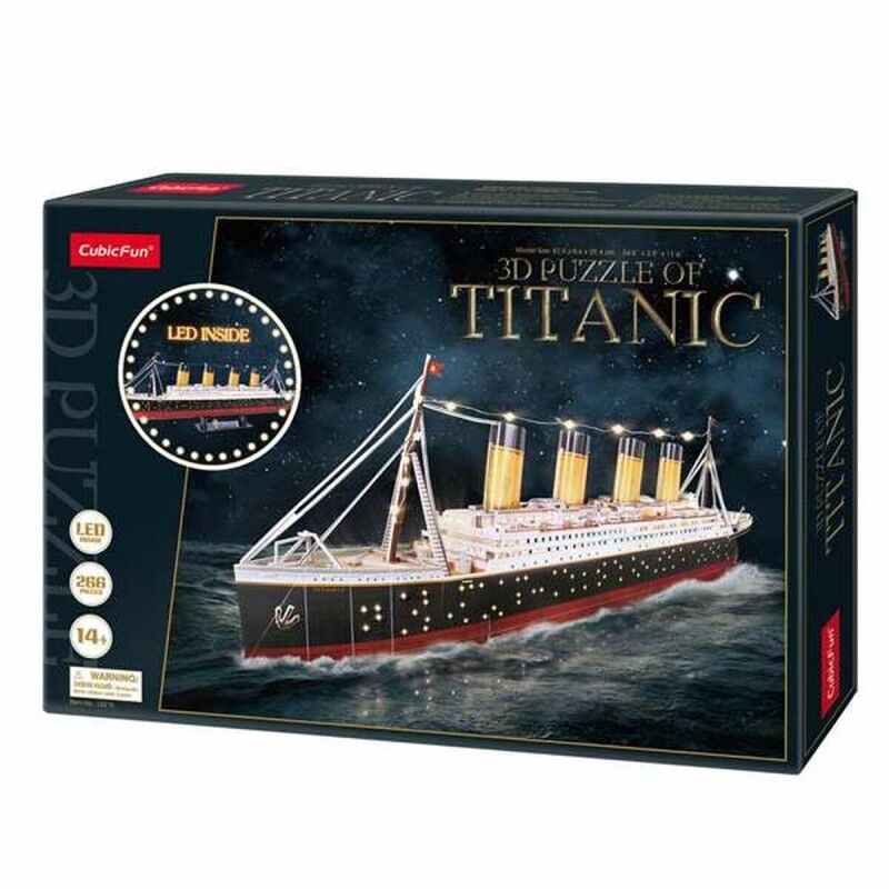 CubicFun|Puzzle Infantil de Madeira CubicFun Titanic 3D 266 Peças