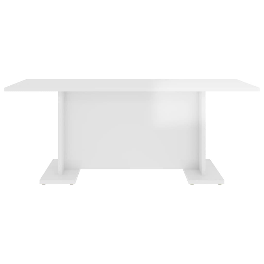 vidaXL Mesa de centro 103,5x60x40 cm contraplacado branco brilhante