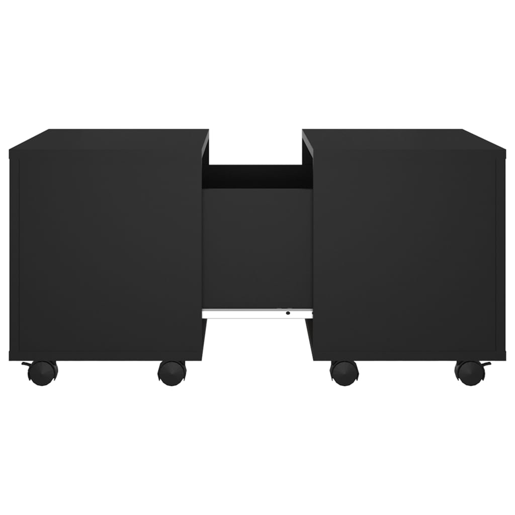 vidaXL Mesa de centro 60x60x38 cm contraplacado preto