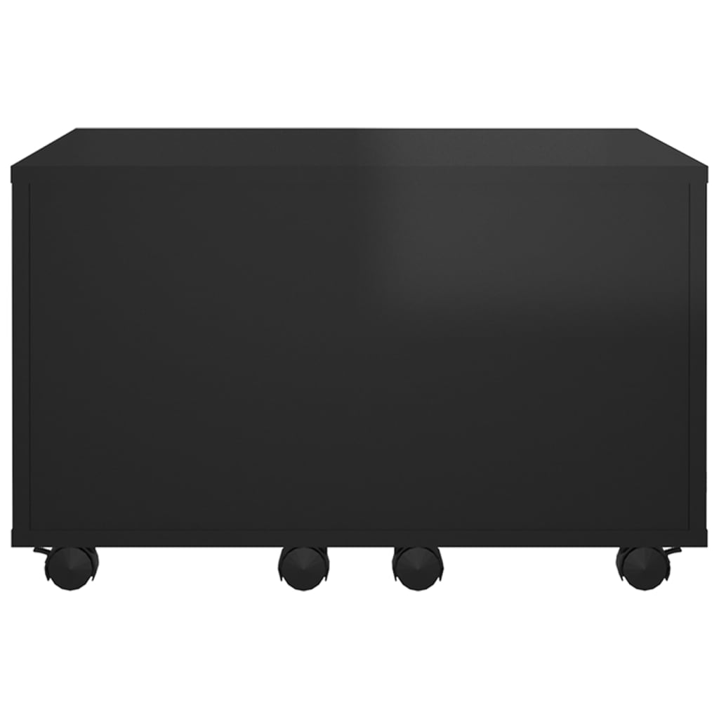 vidaXL Mesa de centro 60x60x38 cm contraplacado preto brilhante