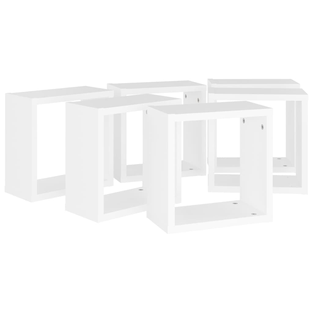 vidaXL Prateleiras de parede em forma de cubo 6 pcs 30x15x30cm branco