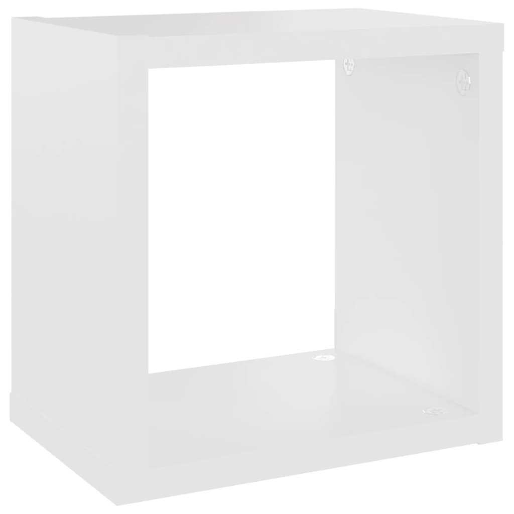 vidaXL Prateleiras de parede em forma de cubo 6 pcs 22x15x22 cm branco