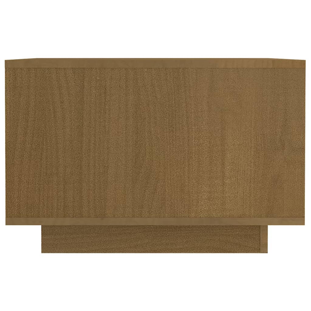 vidaXL Mesa de centro 50x50x33,5 cm pinho maciço castanho mel