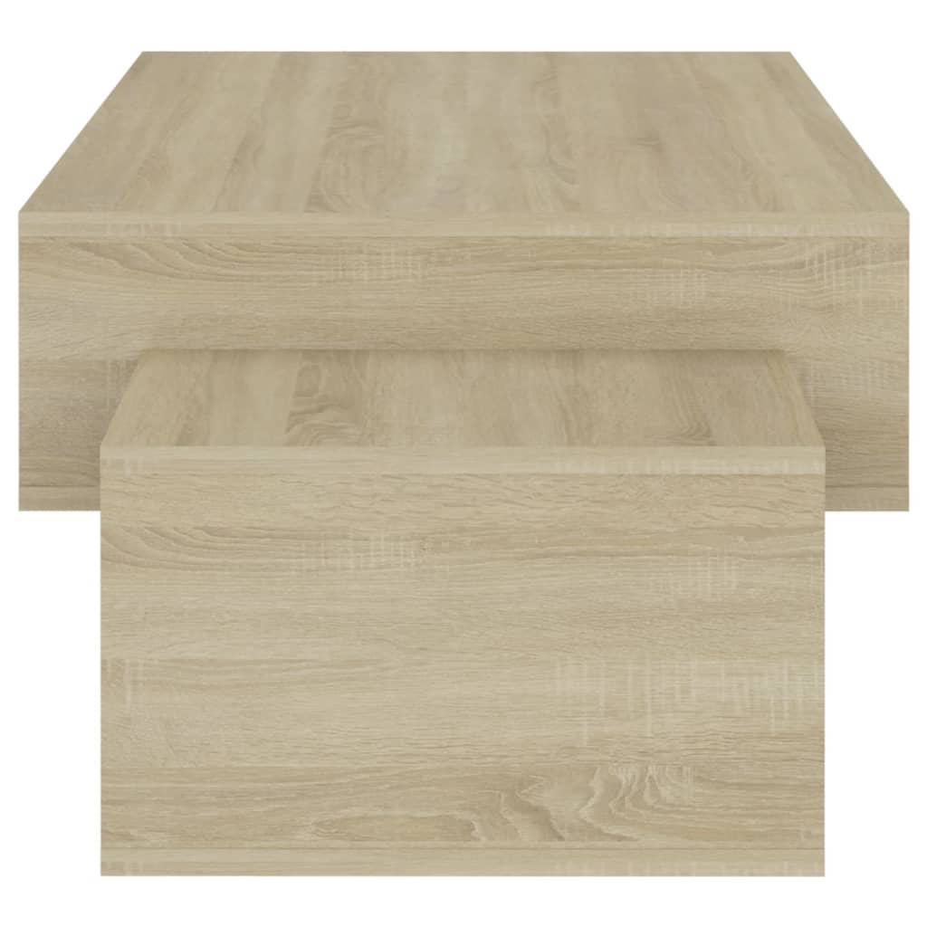 vidaXL Mesa de centro 105x55x32 cm contraplacado carvalho sonoma