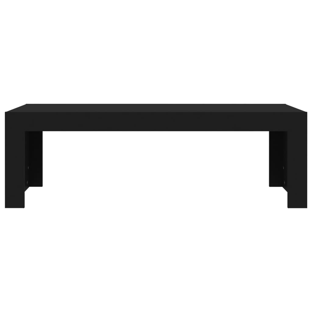 vidaXL Mesa de centro 110x50x35 cm contraplacado preto