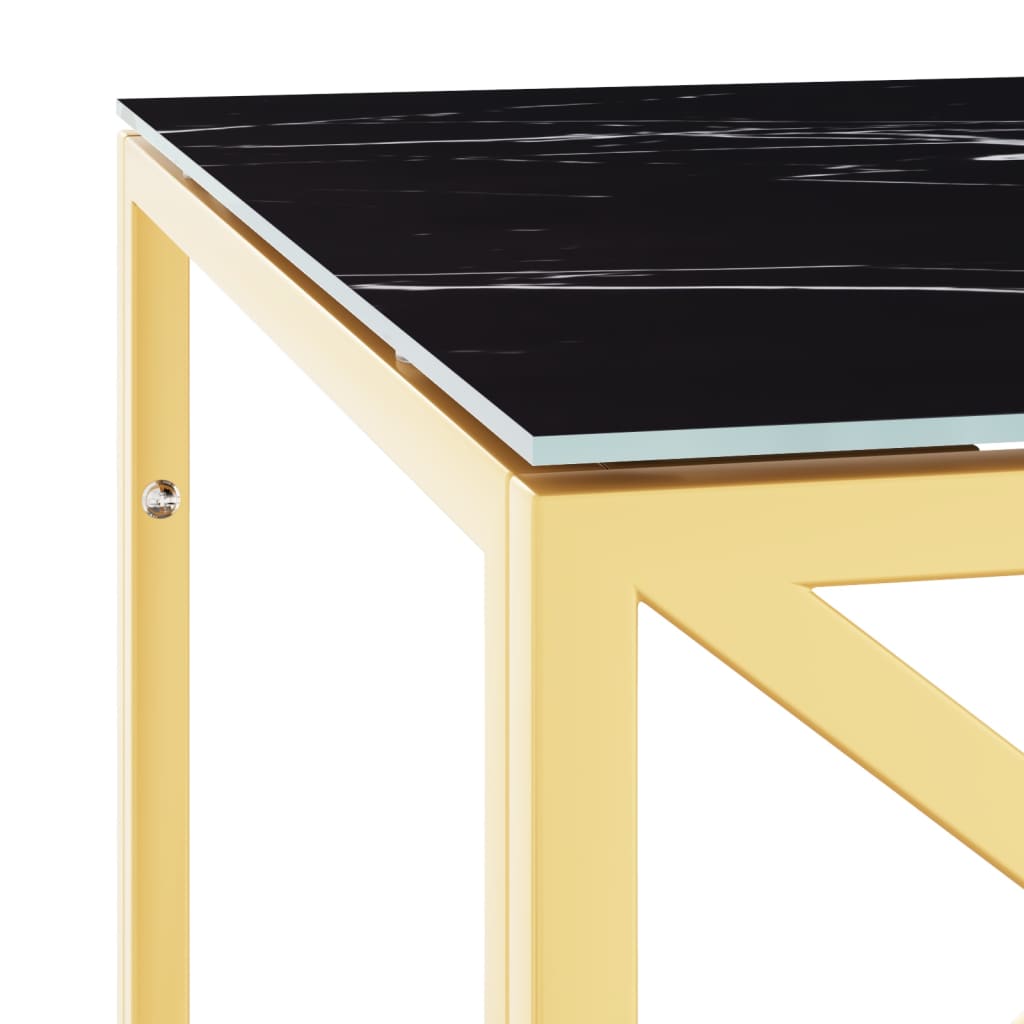 vidaXL Mesa de centro 110x45x45 cm aço inoxidável e vidro