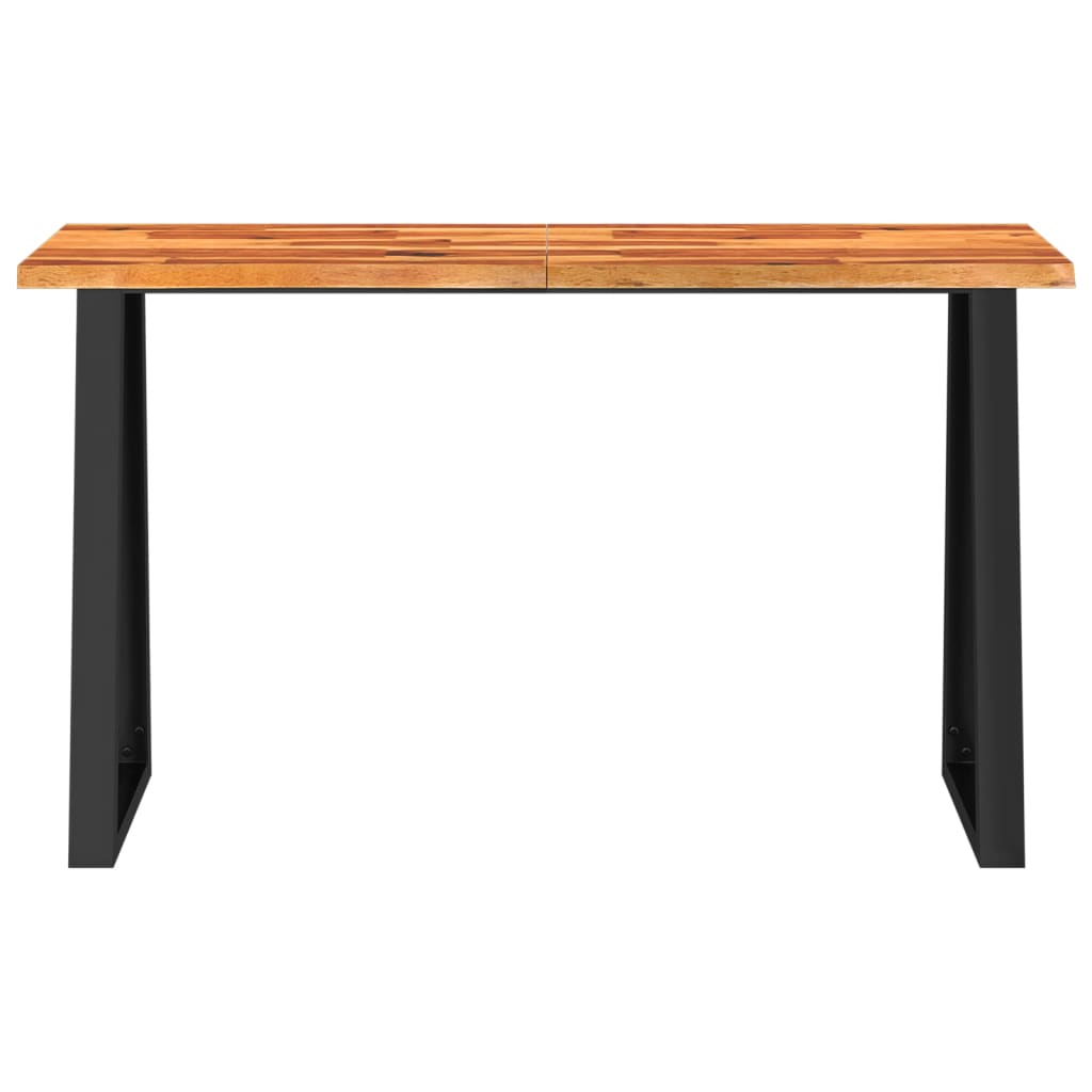 vidaXL Mesa de jantar c/ bordas vivas 140x40x80 cm acácia maciça