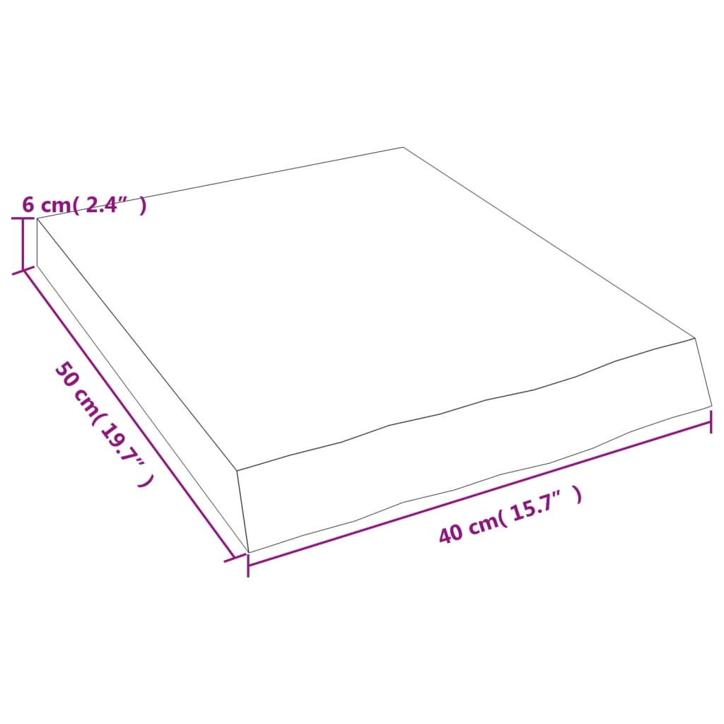 vidaXL Prateleira de parede 40x50x(2-6) cm carvalho tratado castanho