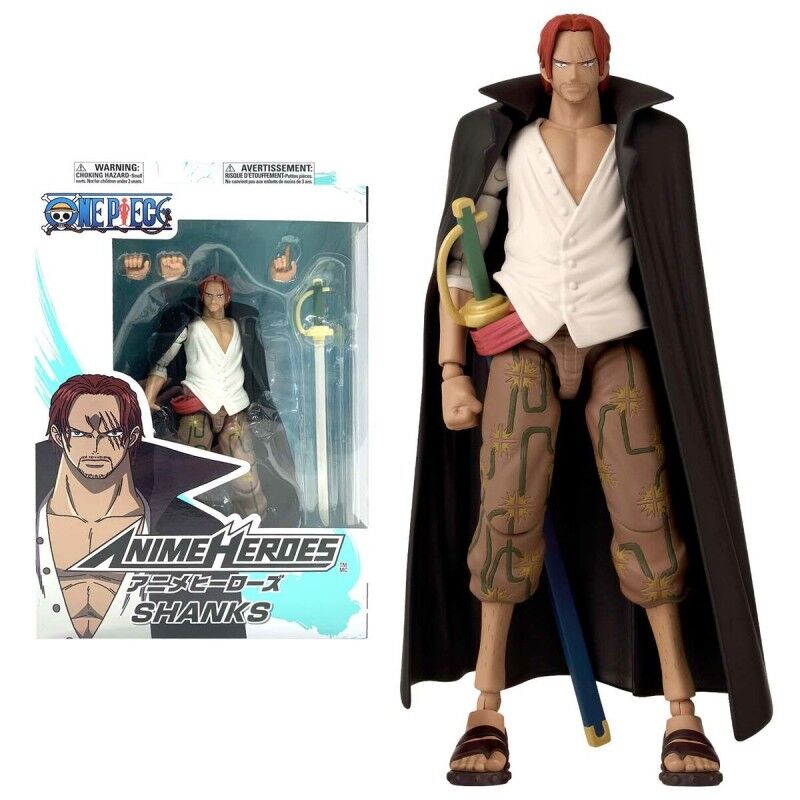 One Piece|Figuras de Ação One Piece Bandai Anime Heroes: Shanks 17 cm
