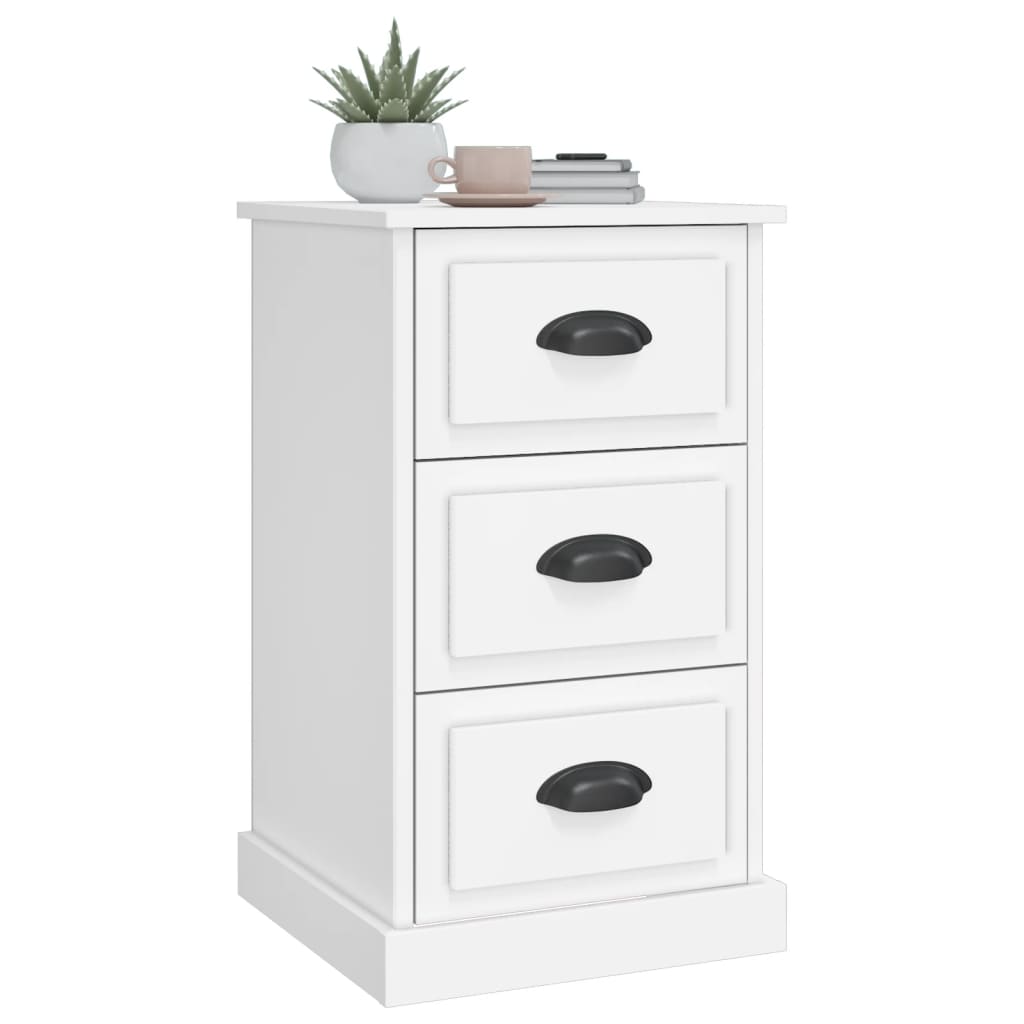 vidaXL Mesa de cabeceira 39x39x67 cm derivados de madeira branco