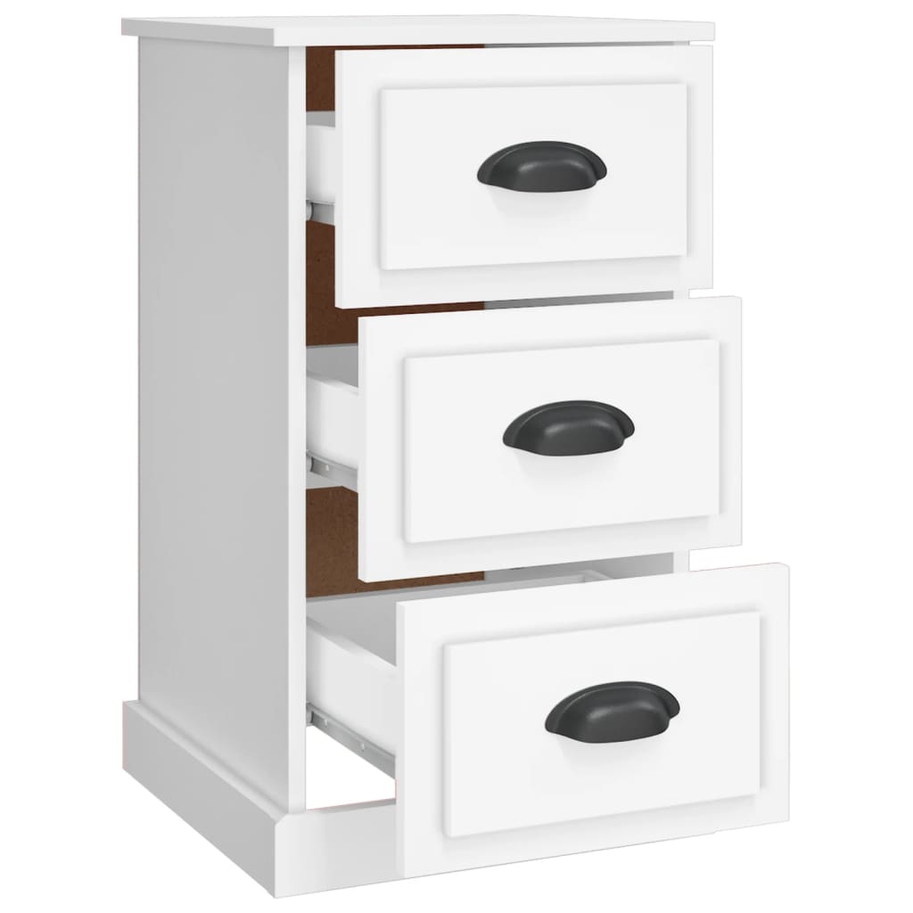 vidaXL Mesa de cabeceira 39x39x67 cm derivados de madeira branco