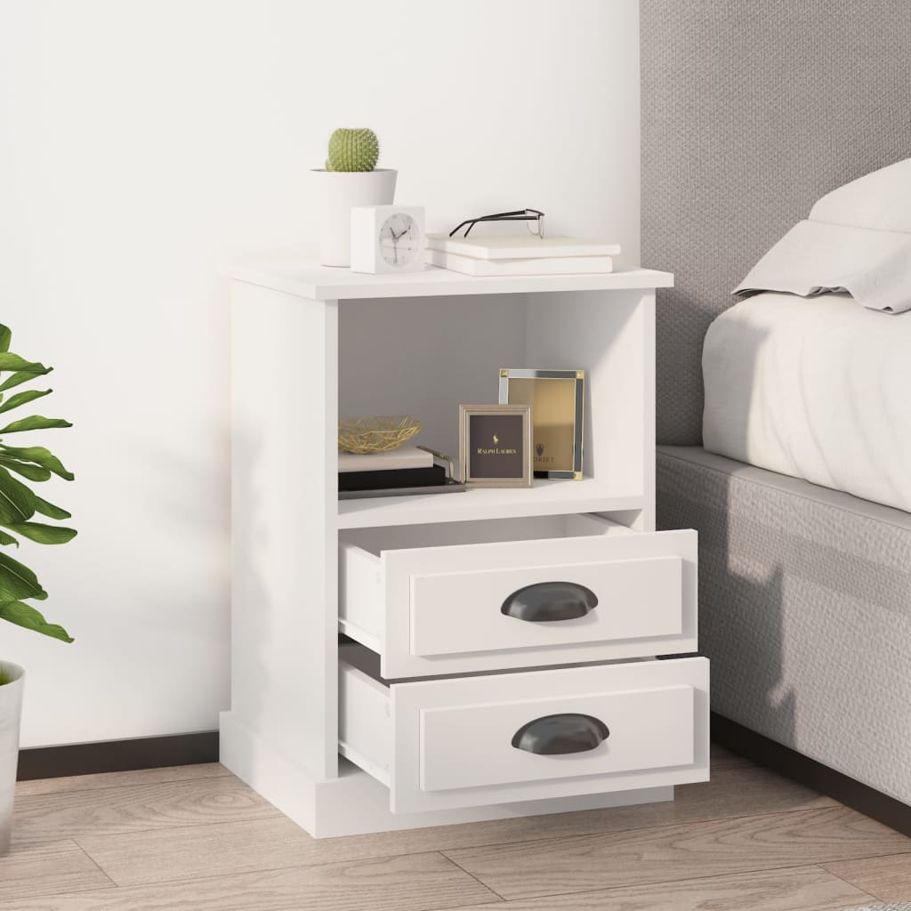 vidaXL Mesa de cabeceira 43x36x60 cm branco