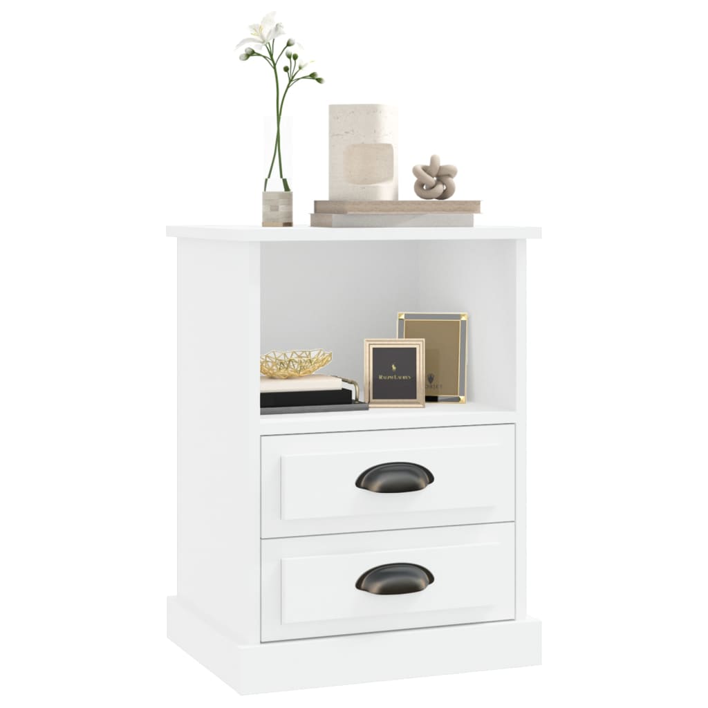 vidaXL Mesa de cabeceira 43x36x60 cm branco