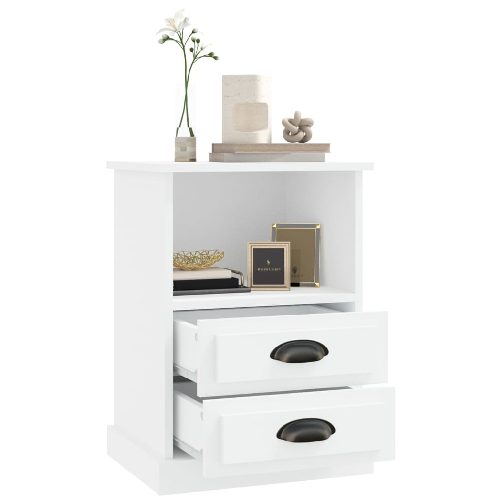 vidaXL Mesa de cabeceira 43x36x60 cm branco