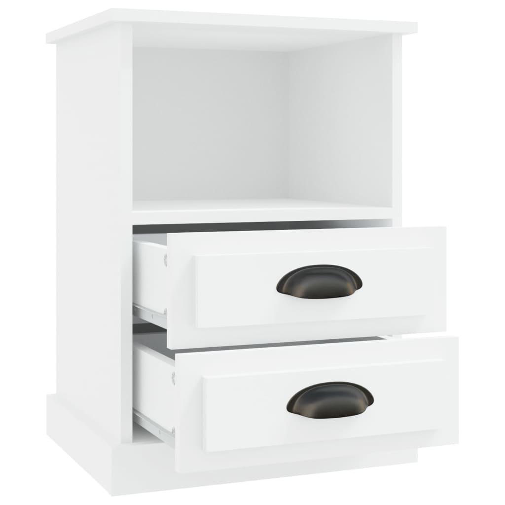 vidaXL Mesa de cabeceira 43x36x60 cm branco