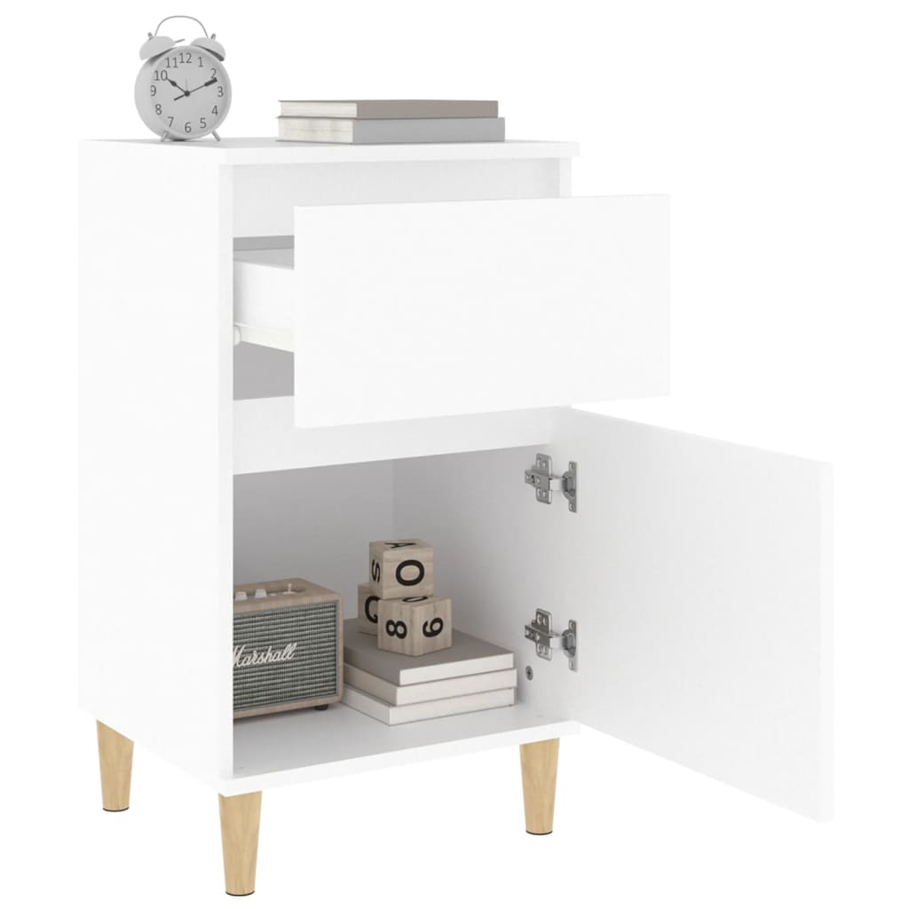 vidaXL Mesa de cabeceira 40x35x70 cm branco