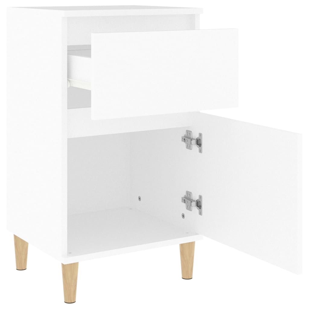 vidaXL Mesa de cabeceira 40x35x70 cm branco