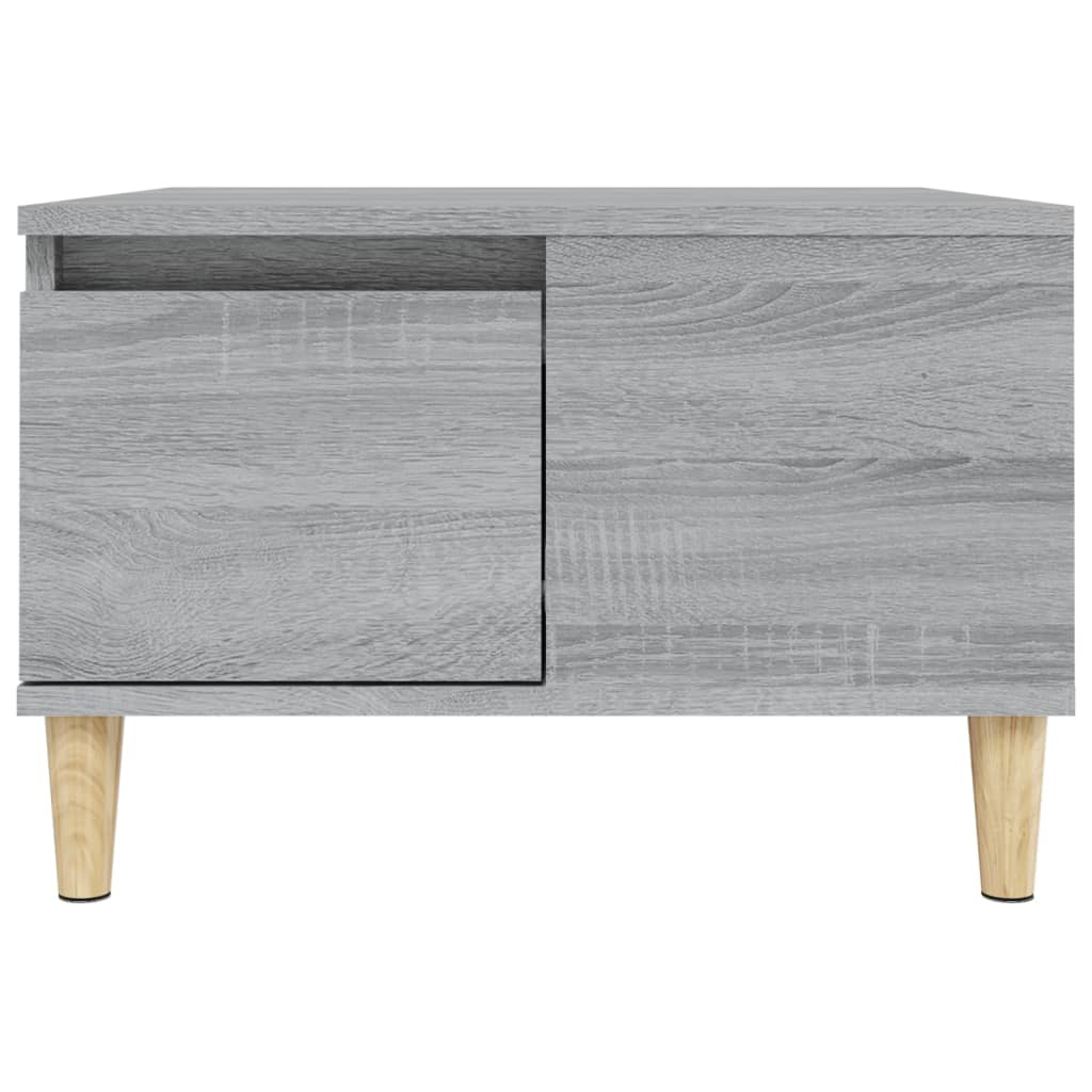 vidaXL Mesa de centro 55x55x36,5 cm derivados de madeira cinza sonoma