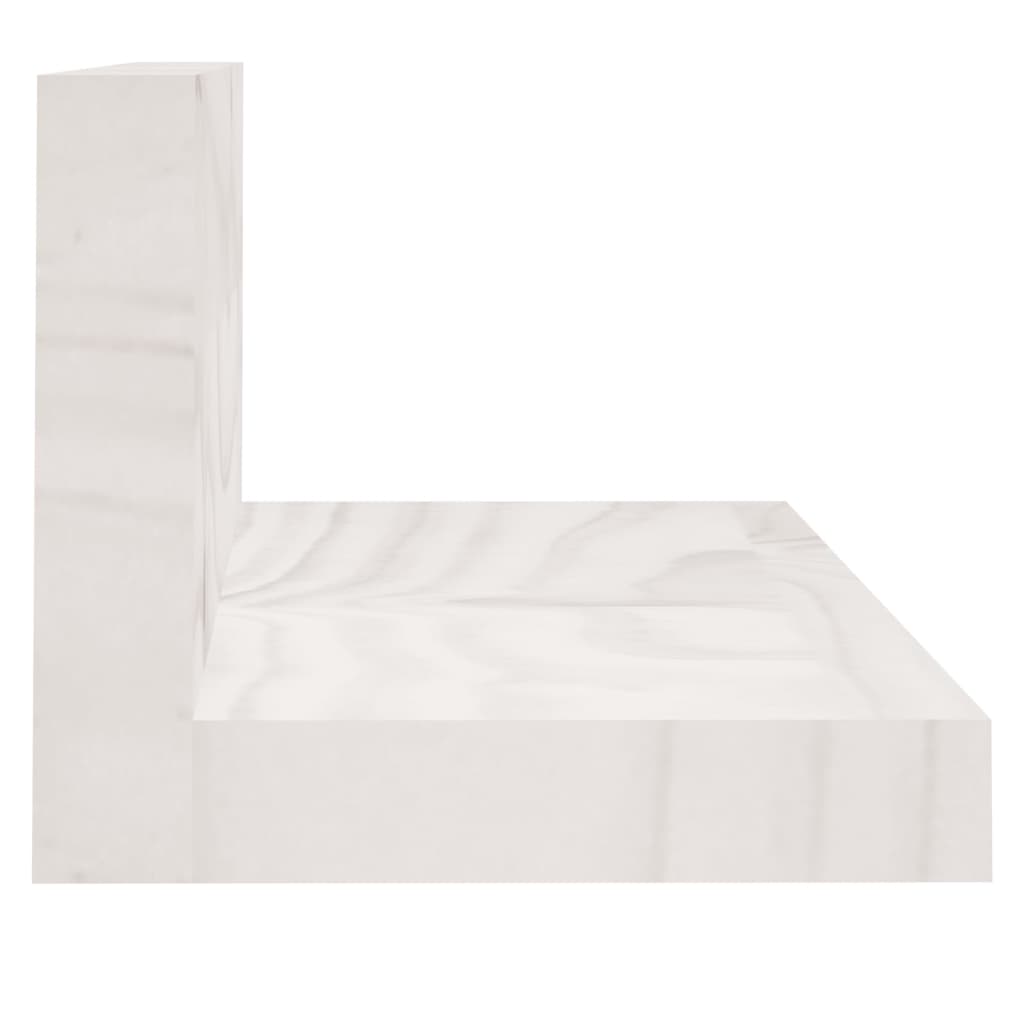 vidaXL Prateleiras de parede 2 pcs 110x11x9 cm pinho maciço branco