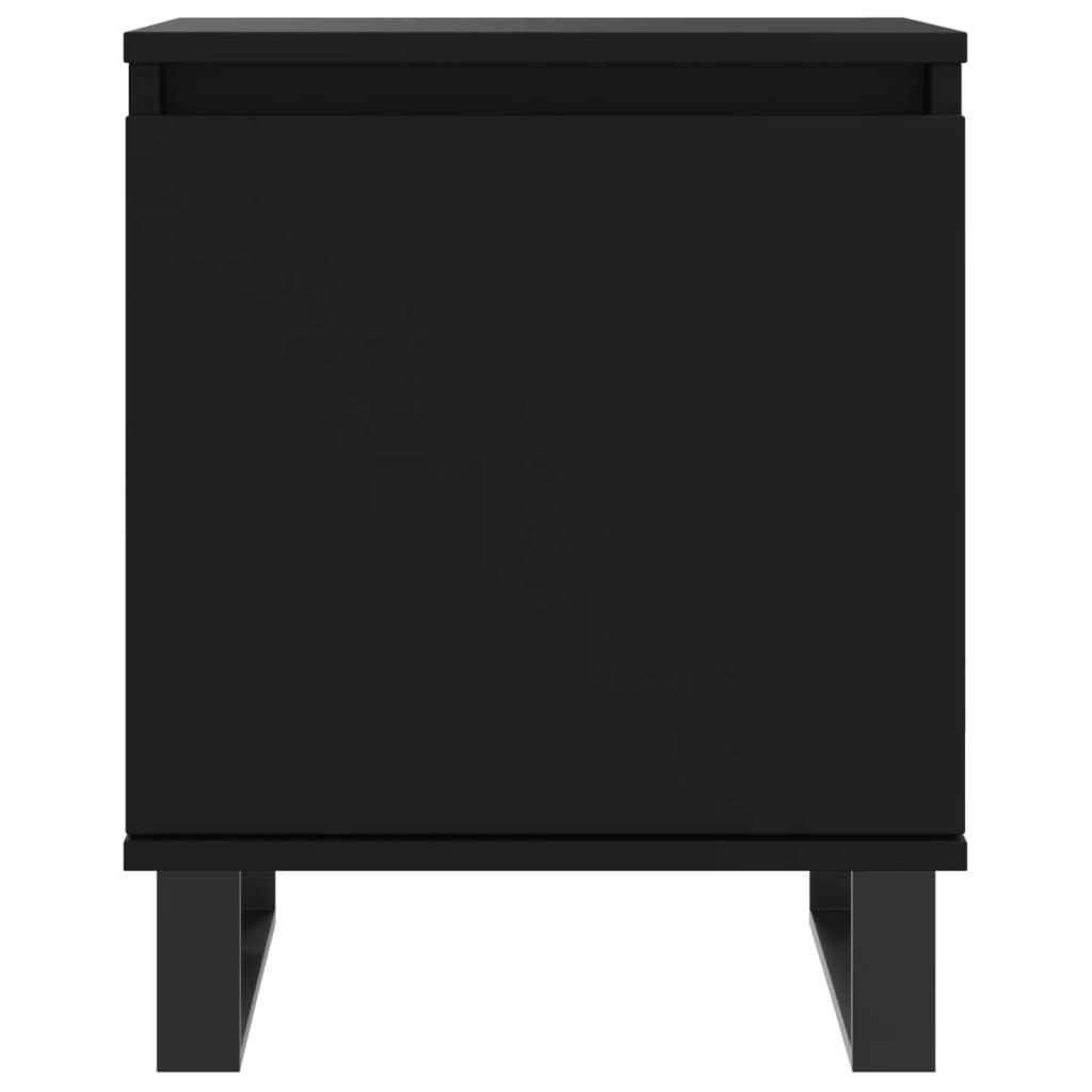 vidaXL Mesa de cabeceira 40x30x50 cm derivados de madeira preto