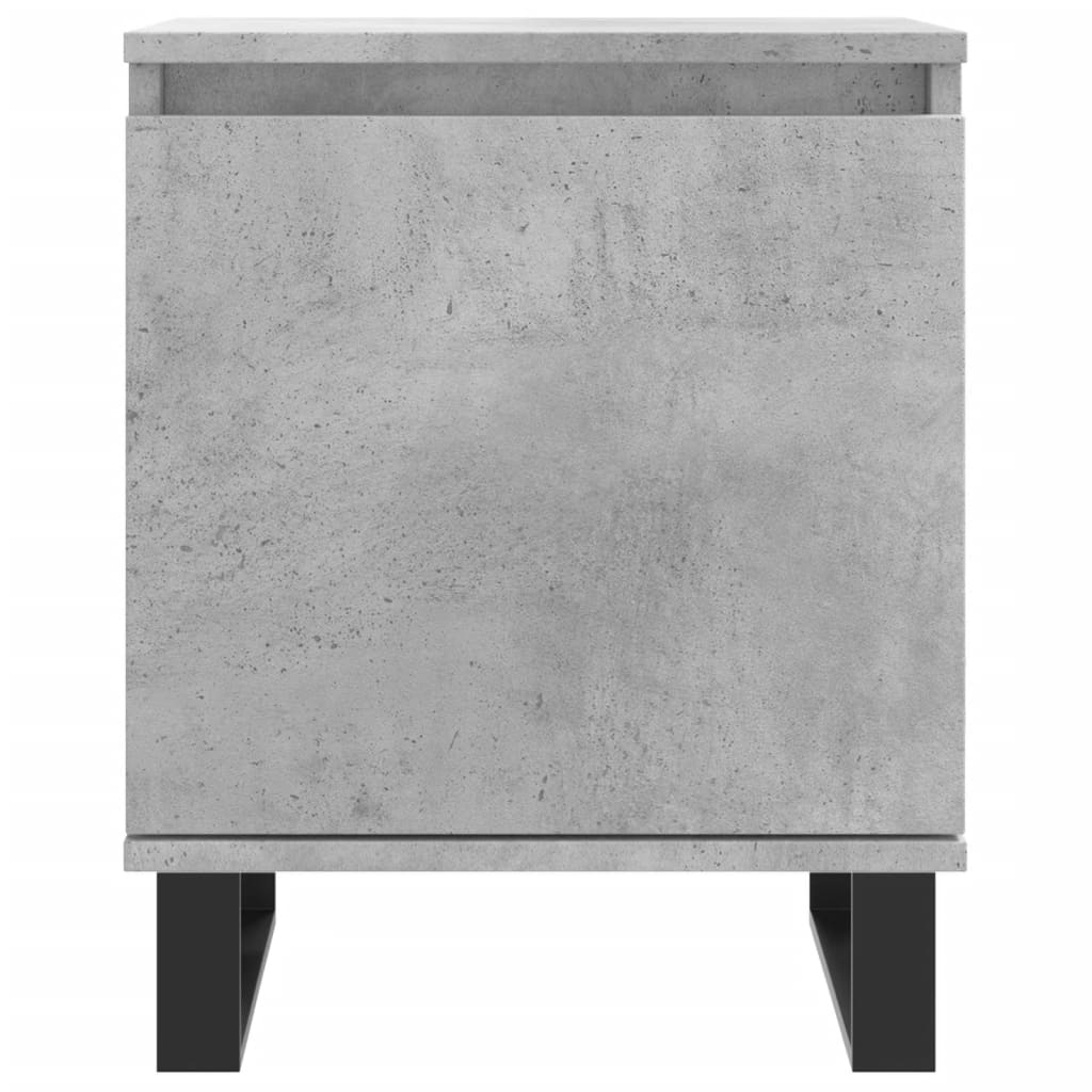 vidaXL Mesa de cabeceira 40x30x50cm derivados madeira cinzento cimento