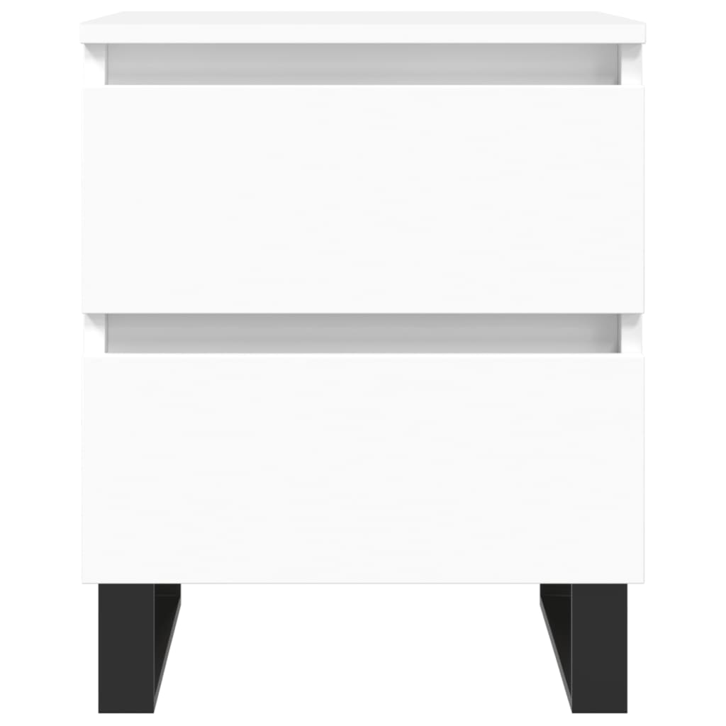 vidaXL Mesa de cabeceira 40x35x50 cm derivados de madeira branco