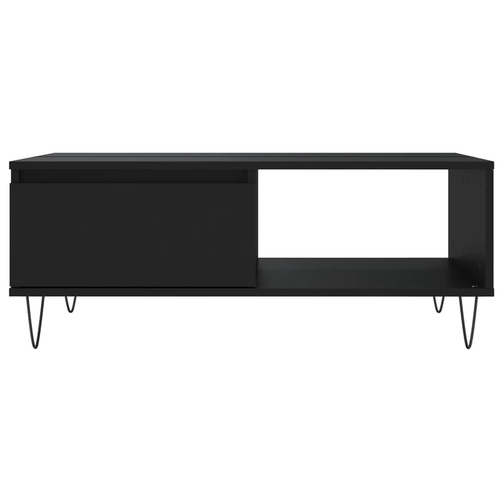 vidaXL Mesa de centro 90x60x35 cm derivados de madeira preto