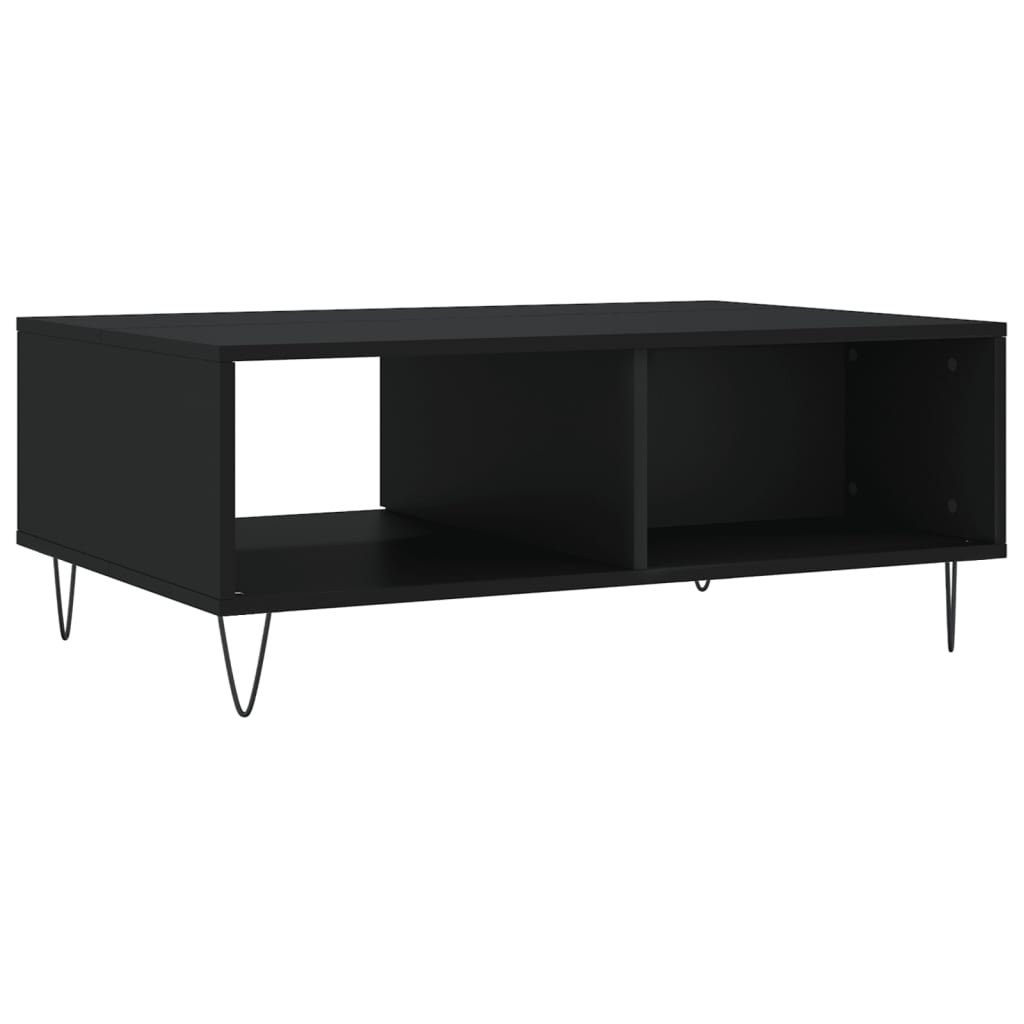 vidaXL Mesa de centro 90x60x35 cm derivados de madeira preto