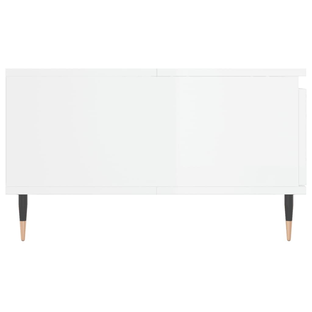 vidaXL Mesa de centro 90x60x35cm derivados de madeira branco brilhante