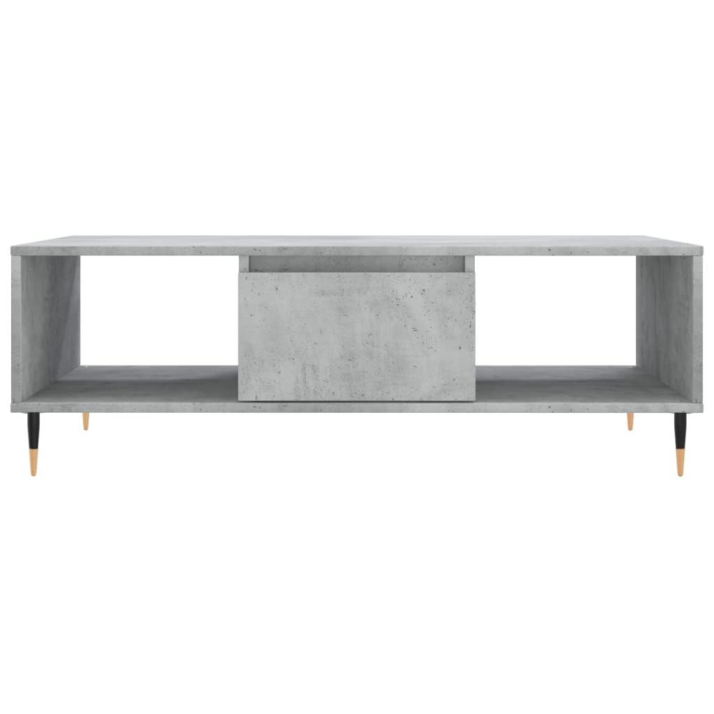 vidaXL Mesa de centro 104x60x35 cm derivados madeira cinzento cimento