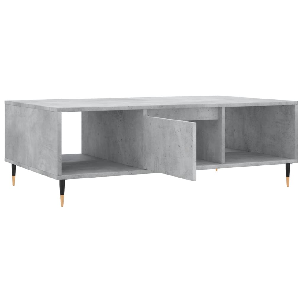 vidaXL Mesa de centro 104x60x35 cm derivados madeira cinzento cimento