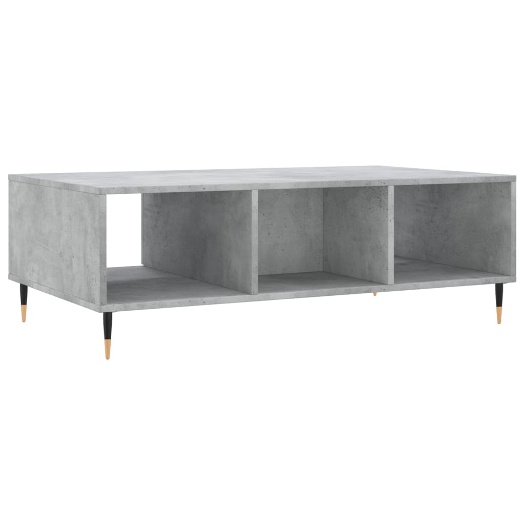 vidaXL Mesa de centro 104x60x35 cm derivados madeira cinzento cimento