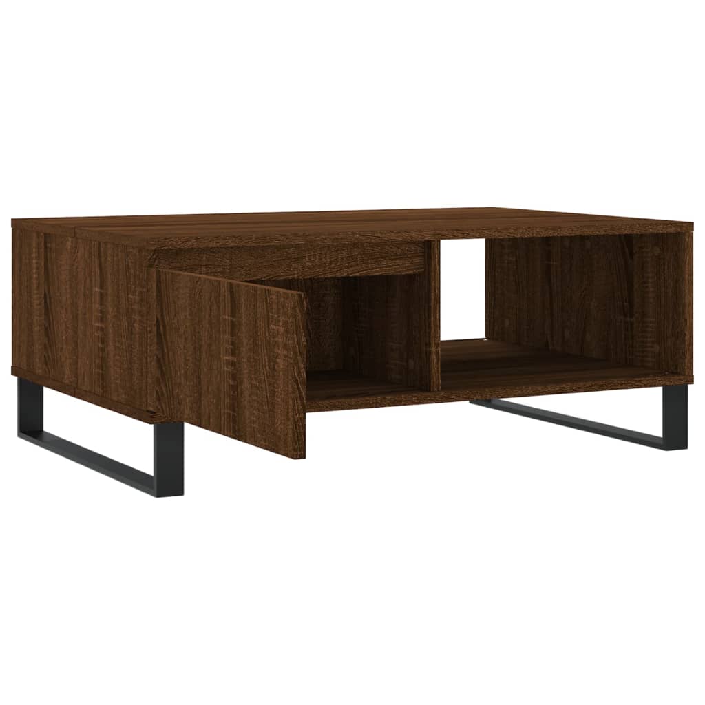 vidaXL Mesa de centro 90x60x35 cm derivados madeira carvalho castanho