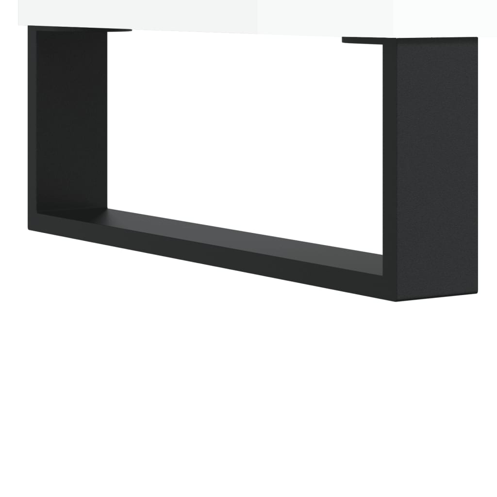 vidaXL Mesa de centro 104x60x35 cm derivados madeira branco brilhante