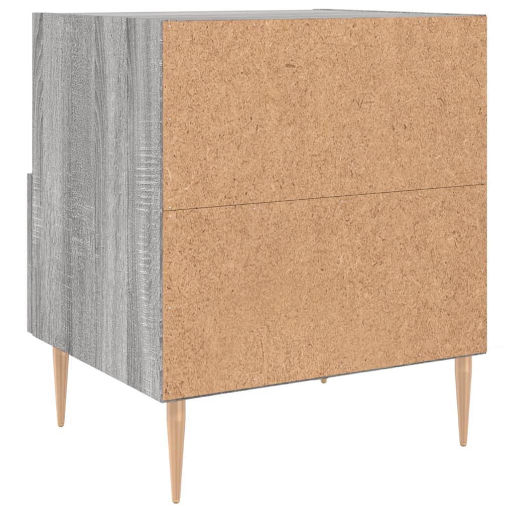 vidaXL Mesa cabeceira 40x35x47,5 cm derivados madeira sonoma cinza